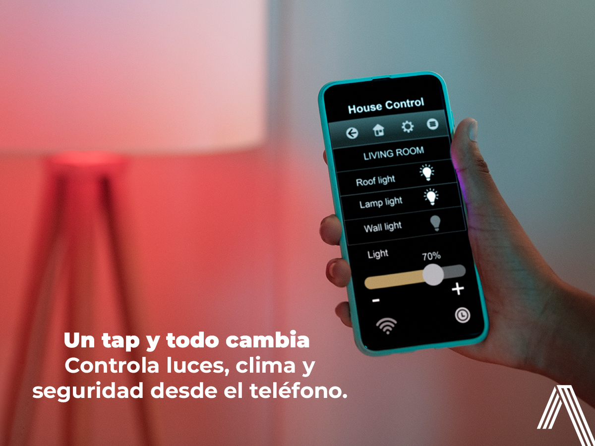 Controla desde tu teléfono los dispositivos de tu casa inteligente.